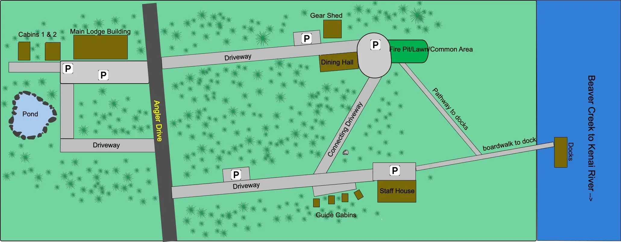Lodge property layout